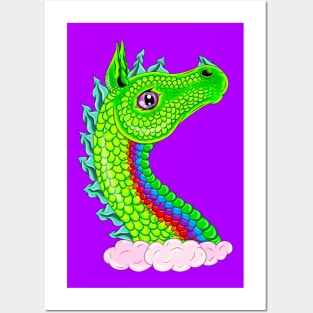 Green Air Dragon Posters and Art